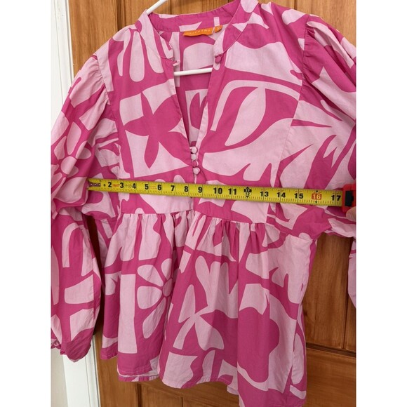 Tuckernuck | Oliphant Balloon Sleeve Blouse Twiggy Pink Size S - Picture 5 of 6